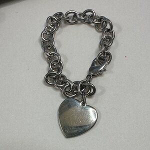 Classic Silver Heart Charm Bracelet for Women